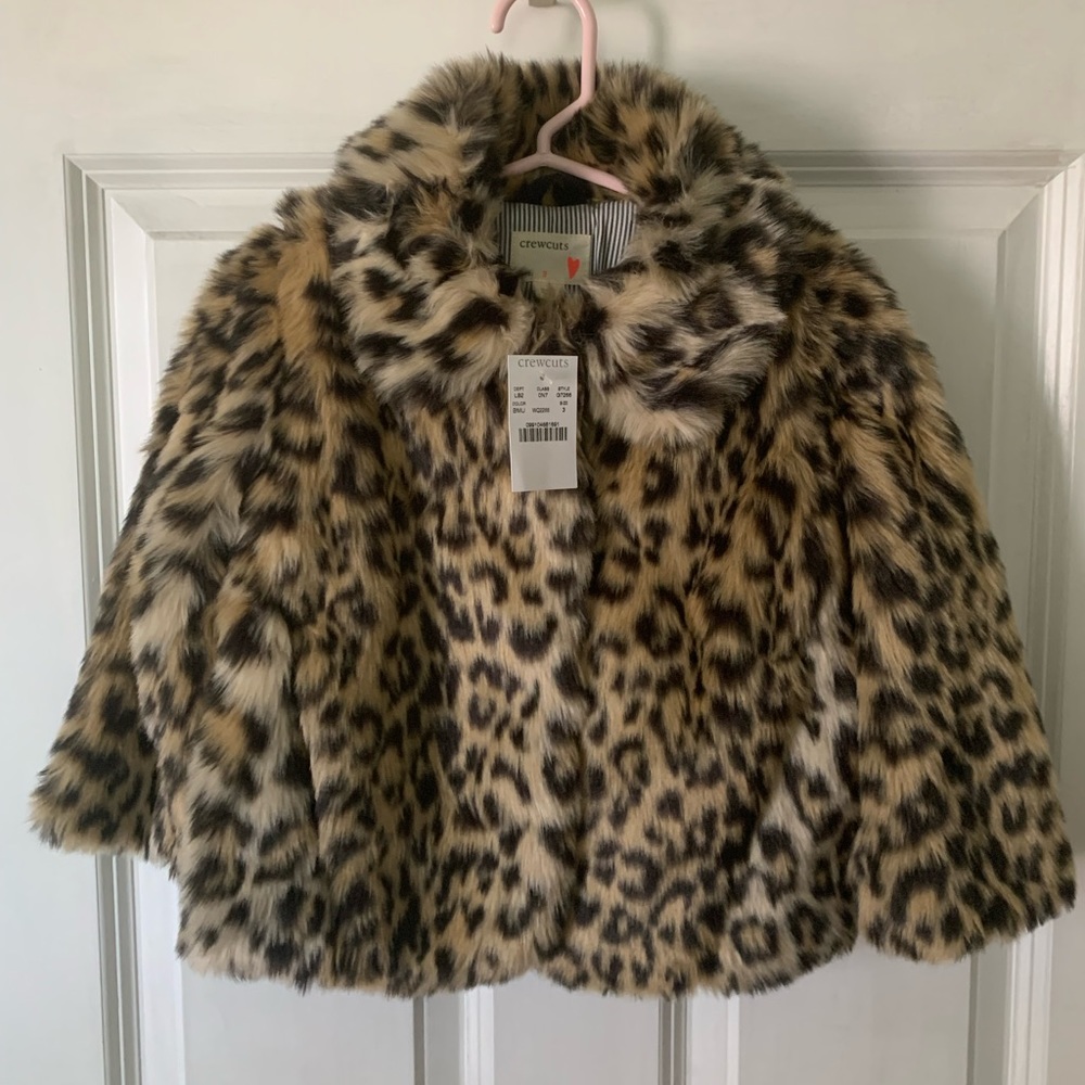Crewcuts Leopard Faux Fur Coat